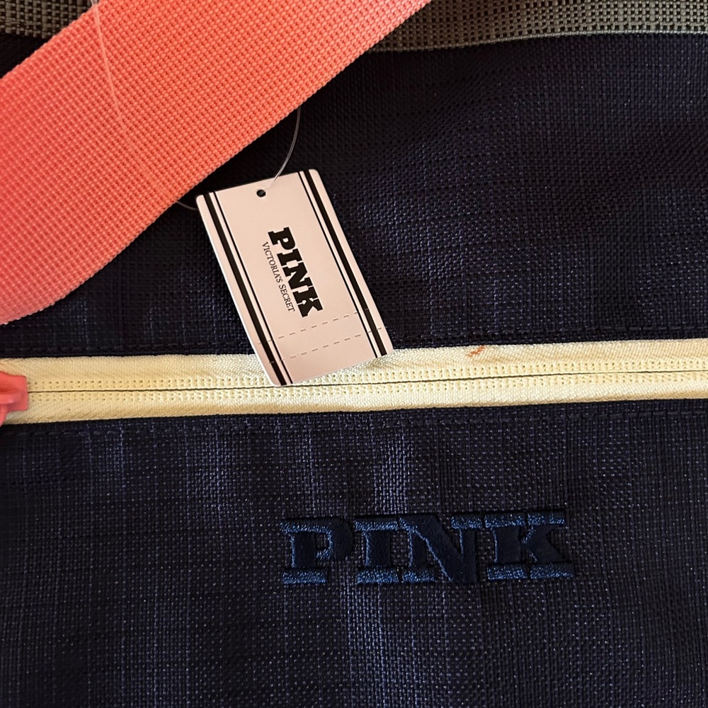 Victoria's Secret PINK Navy and Peach Tote